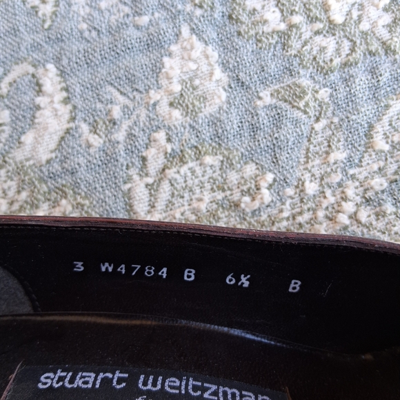 💝 Vintage Stuart Weitzman Mr.Seymore Croc-Embossed Leather Cone Pumps Sz.6.5 - Picture 10 of 13